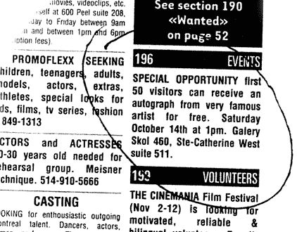 newspaper ad