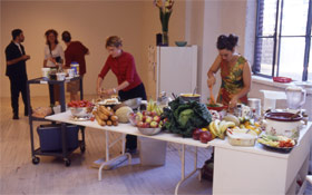 buffet at opening