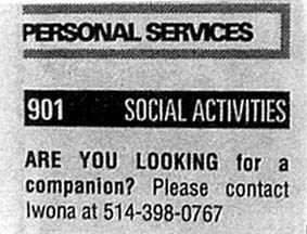 newspaper ad